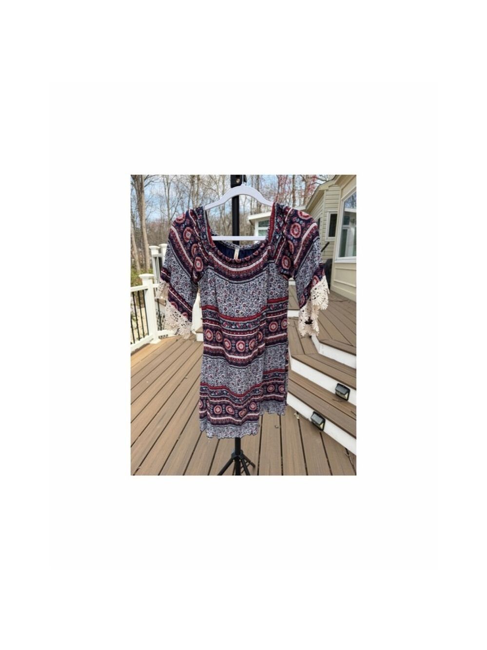 Orange Creek Bohemian Mini Dress - Sz Med (EUC)